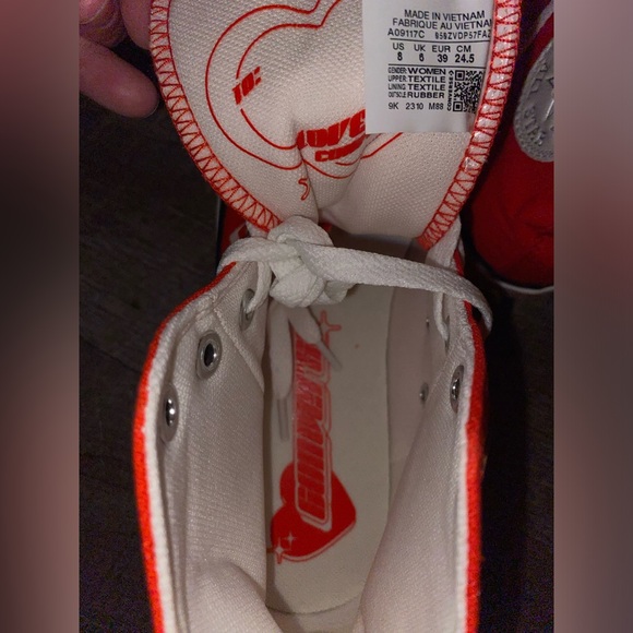 Converse Chuck Taylor All star Y2K Heart Hightop Fever Dream. Rare & New - Picture 9 of 10